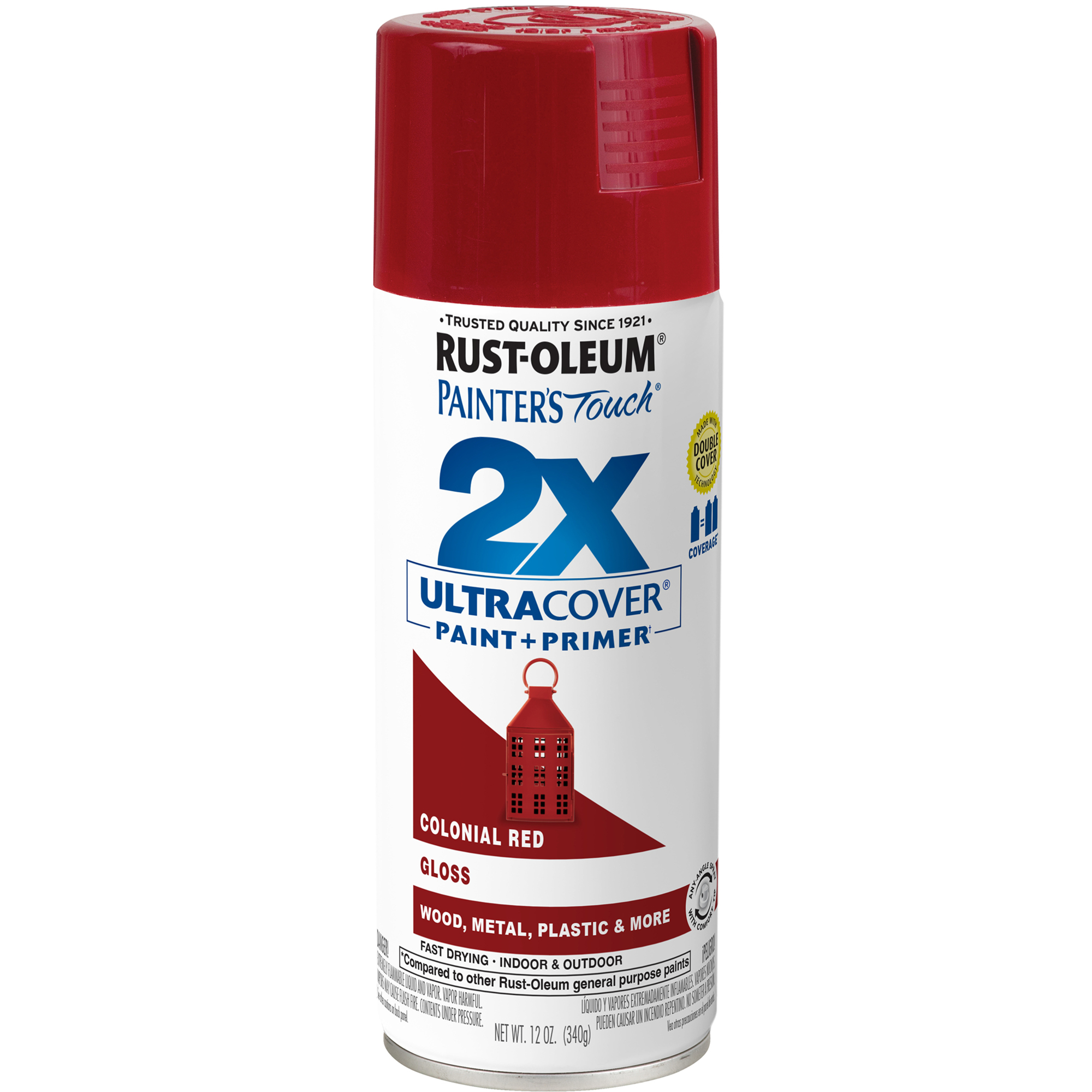 Rust-Oleum Painter's Touch 2X Spray Paint - 12 Oz., Gloss Colonial Red, 6 Pk, Model# 334030DS